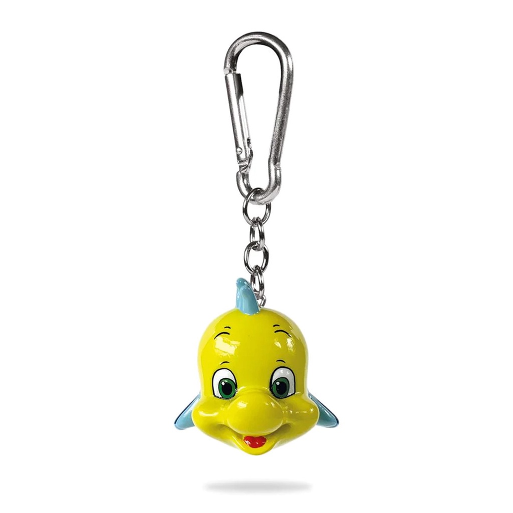 【迪士尼】小美人魚 小比目魚3D立體造型鑰匙圈