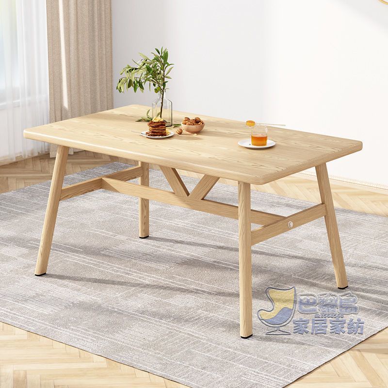 📣餐桌椅組合 出租房簡約 家用仿實木餐桌 小戶型4人6人長方形吃飯桌子