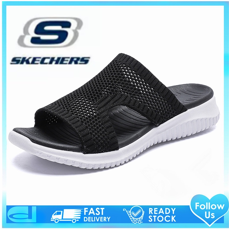 Skechers_go Walk Arch Fit 半拖鞋平底鞋女夏季涼鞋女士休閒運動拖鞋