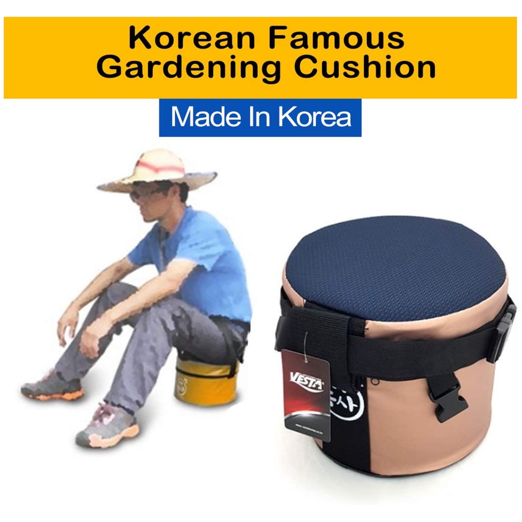 Vesta 韓國園藝附臀工作座椅,農用墊臀椅易於工作,顏色隨機帶腰扣易於佩戴和關閉,適合韓國製造的園藝工作
