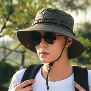 遮陽帽適合男女釣魚帽戶外防曬太陽帽戶外夏季男士漁夫帽