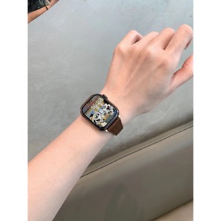【高品質】細版 金屬扣皮質錶帶 適用apple watch 女士錶帶 44 40 41 45 iwatch7 8 4