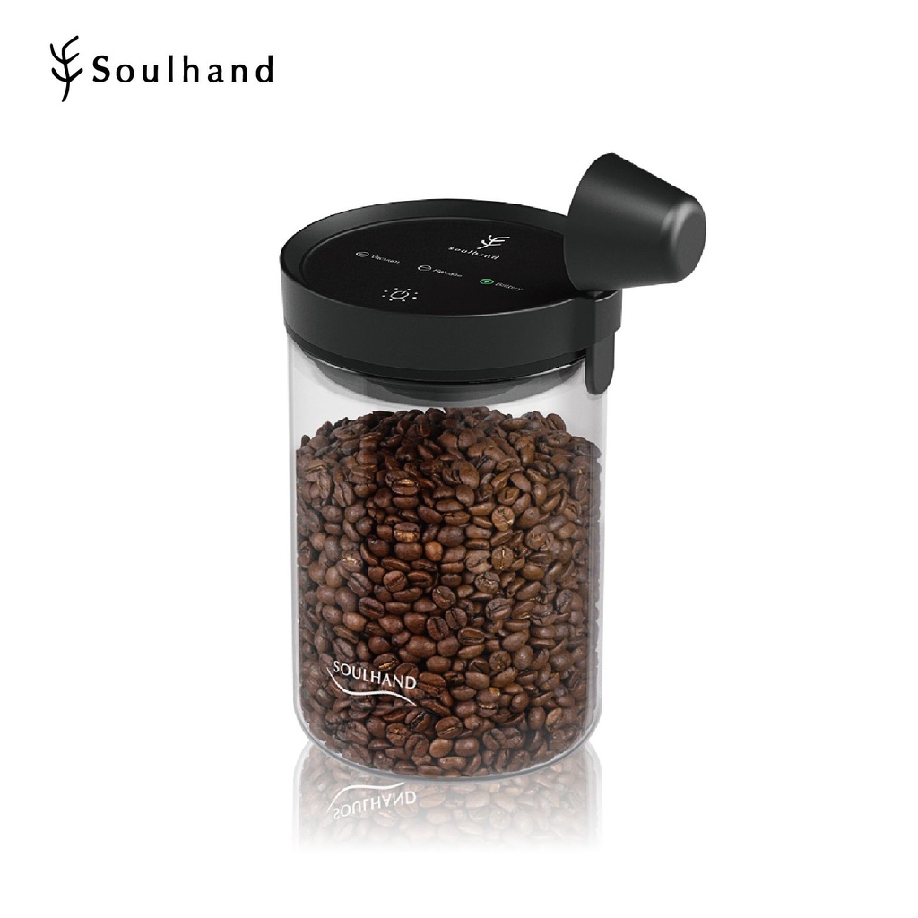 Soulhand自動真空咖啡罐1.6L 茶葉 乾貨 堅果 藥材 咖啡豆 食品保存 保鮮罐 密封