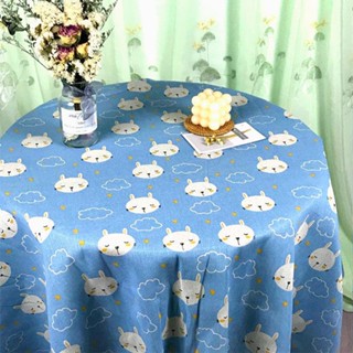 【HOME&LOVE】鎖邊桌布棉麻檯布長方形小書桌布餐桌巾現代簡約餐布卡通茶几日系布藝