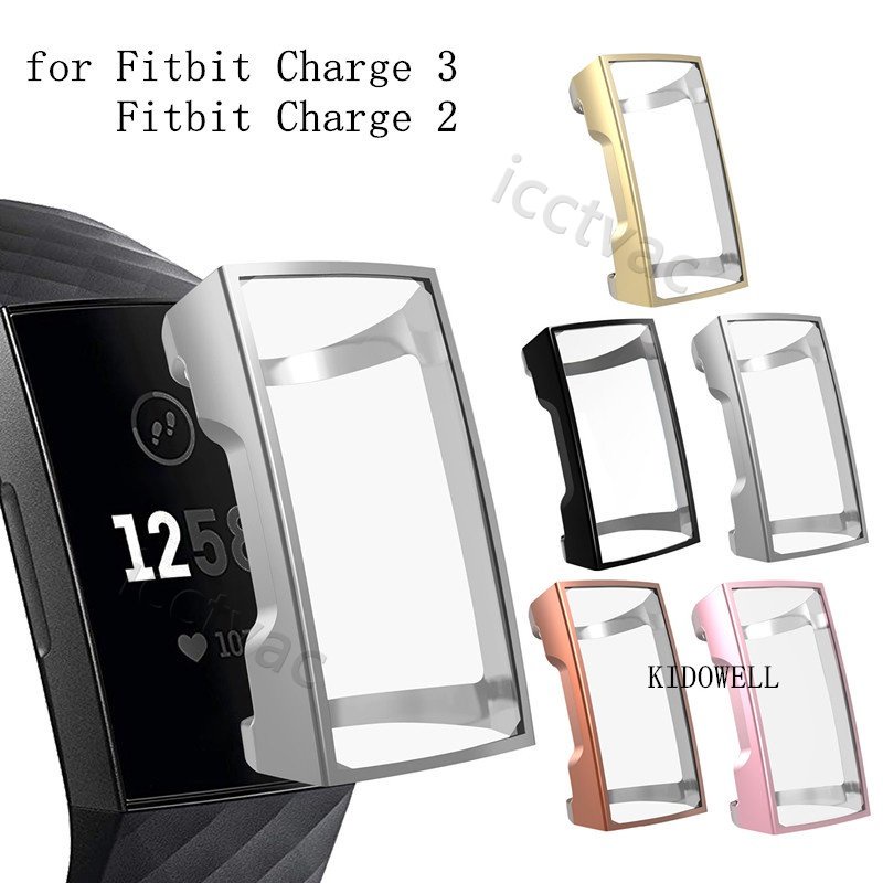 Fitbit Charge 5 智能手錶錶帶配件的 Fitbit Charge 2 3 4 5 外殼 TPU 矽膠保護透