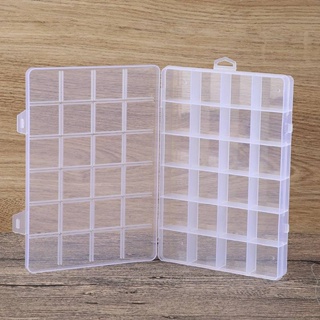 24格 固定塑膠收納盒 漁具 飾品 串珠 零件收納存儲收納包裝 首飾盒