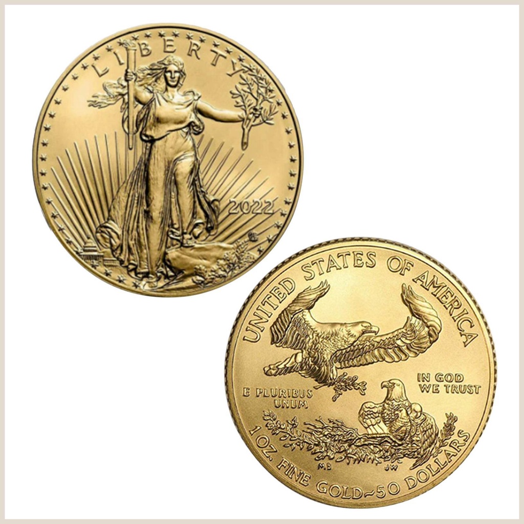 AMERICAN EAGLE 美國紀念幣自由女神像金/銀幣美國鷹幣挑戰幣收藏 shintw
