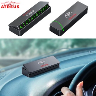 豐田汽車臨時停車卡發光電話號碼卡牌貼紙適用於 Agya Razie Calya Avanza Veloz Rush Ki