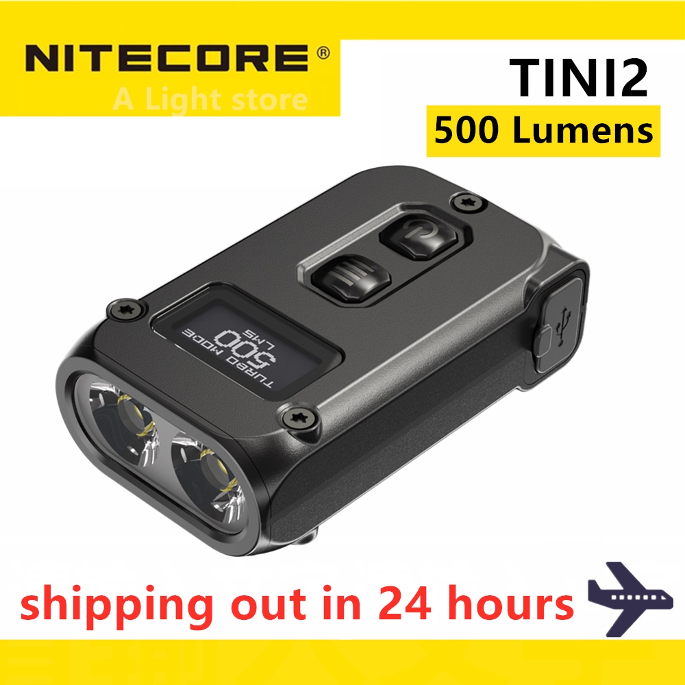 Nitecore TINI2 500 流明 LED 智能雙核開關燈,APC 睡眠技術,超長待機,USB type-C 充