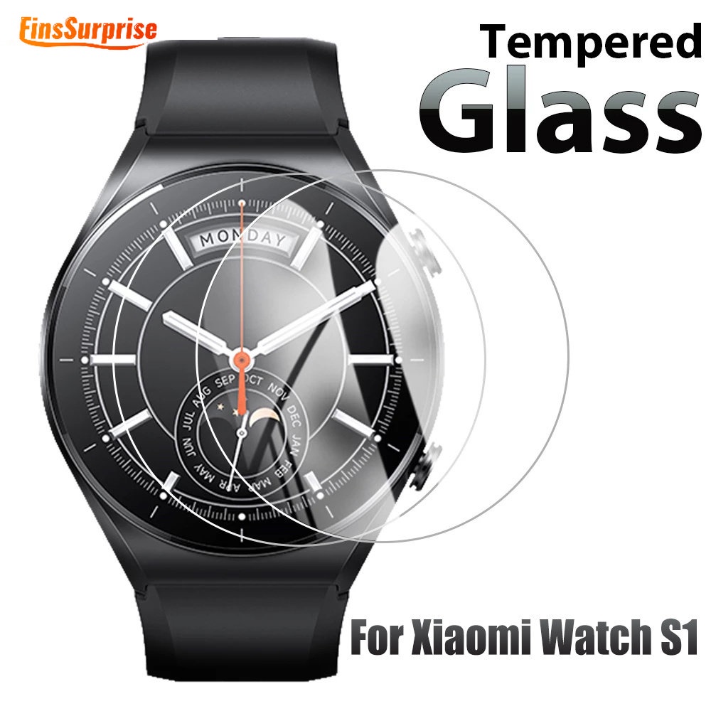 XIAOMI [驚喜] 1 件適用於小米手錶 S1 鋼化玻璃膜/智能手錶屏幕保護膜保護玻璃膜