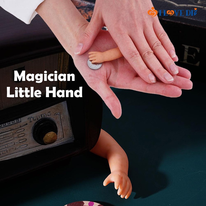 1 件裝萬聖節恐怖迷你塑料假手惡作劇玩具/消失鬼手表演道具/有趣的磁鐵吸引力特寫魔術小工具