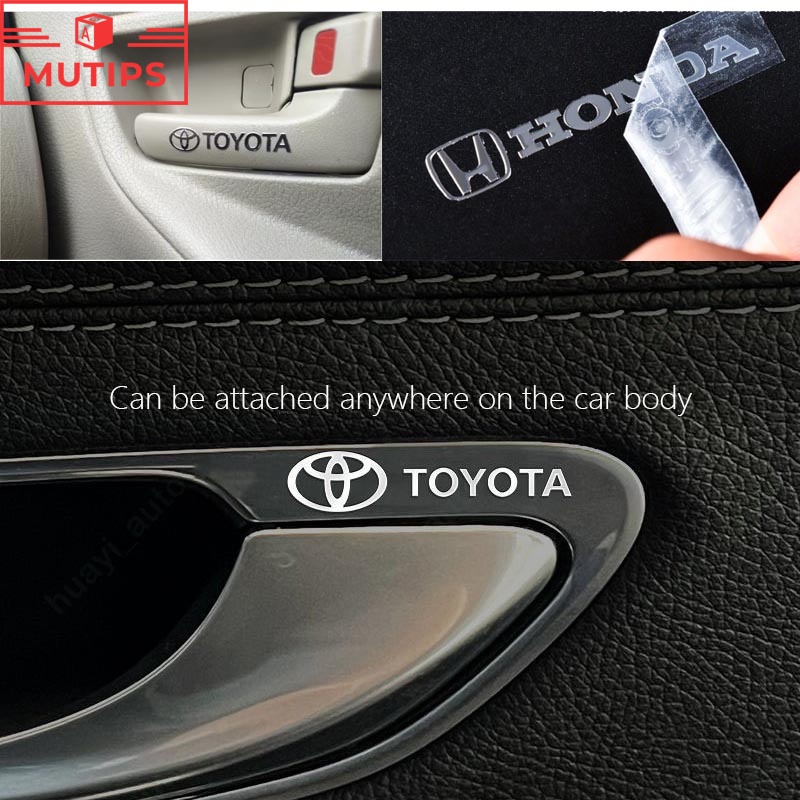豐田 TRD 汽車標誌金屬貼紙 3D 創意裝飾汽車窗門內飾徽章適用於 Calya Avanza Agya Razie V