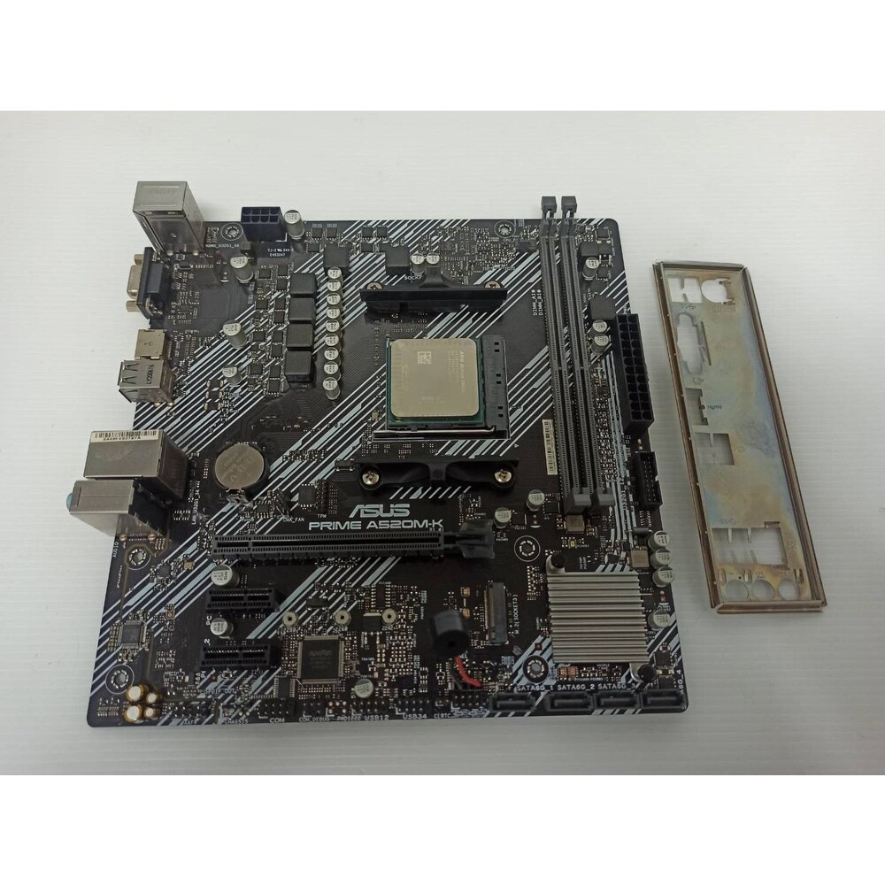 CPU AMD Athlon 3000G+華碩 PRIME A520M-K/CSM AM4腳位 主機板 附檔板