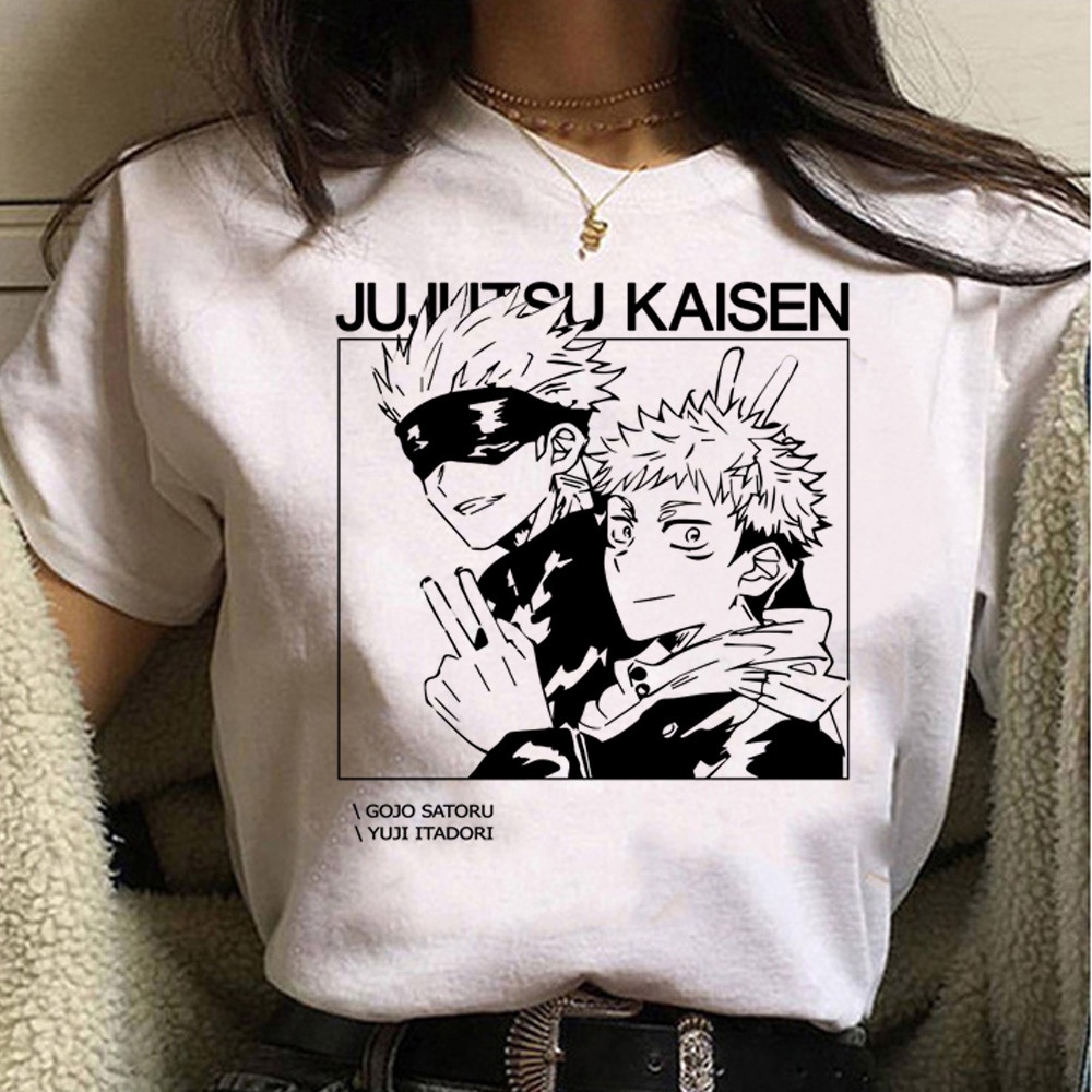 Jujutsu Kaisen t 恤女士圖形街頭服飾設計師 t 恤女性設計師漫畫街頭服飾服裝