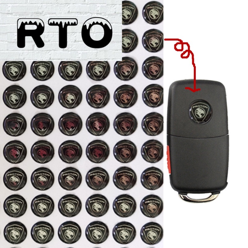 Riotinto 1 件 14 毫米汽車鑰匙徽章標誌用於折疊翻蓋遙控鑰匙水晶 KD/VVDI 汽車遙控器標籤水晶滴膠鑰匙