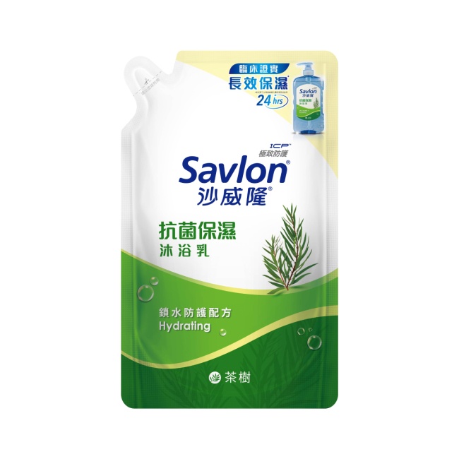 【沙威隆】抗菌保濕沐浴乳補充包-茶樹 600g
