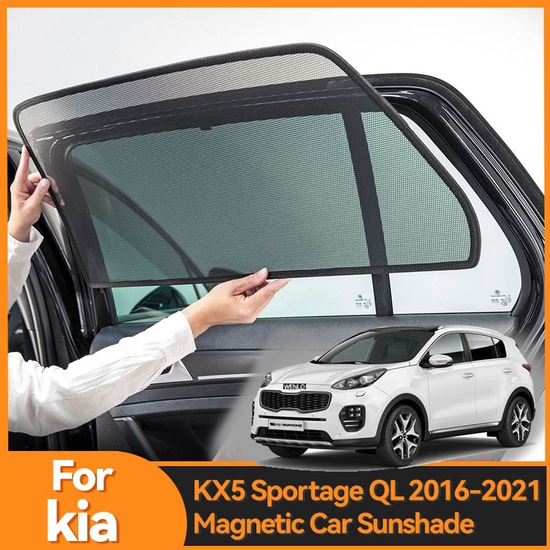 適用於起亞 KX5 Sportage 4 QL 2016-2021 磁性汽車遮陽罩前擋風玻璃框架窗簾後側窗遮陽板遮陽板