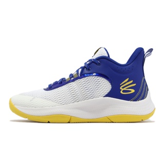 Under Armour UA 籃球鞋 3Z6 Curry 白 藍 黃 勇士 男鞋 【ACS】 3025090103