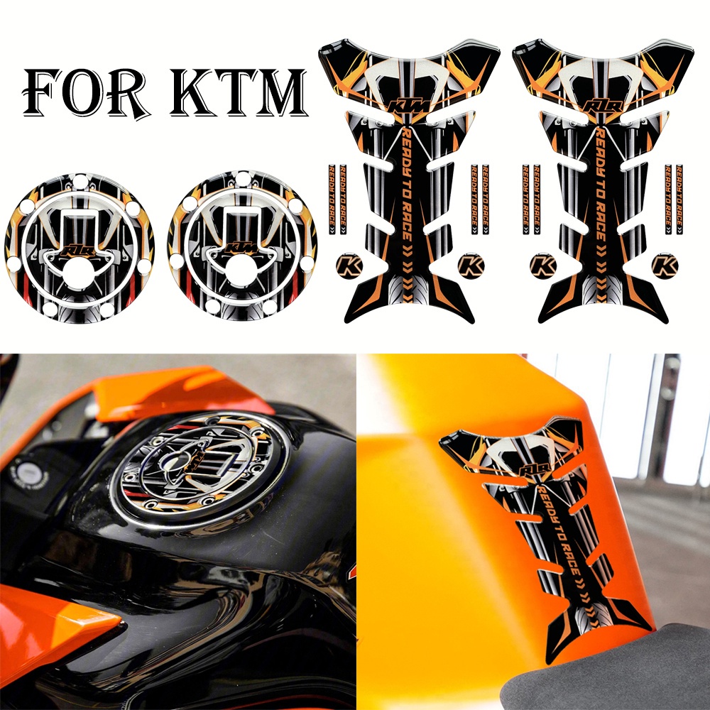 適用於 KTM R2R 200/250/390/790 DUKE RC390 防刮防滑油箱貼紙的 3D 滴膠摩托車油箱保