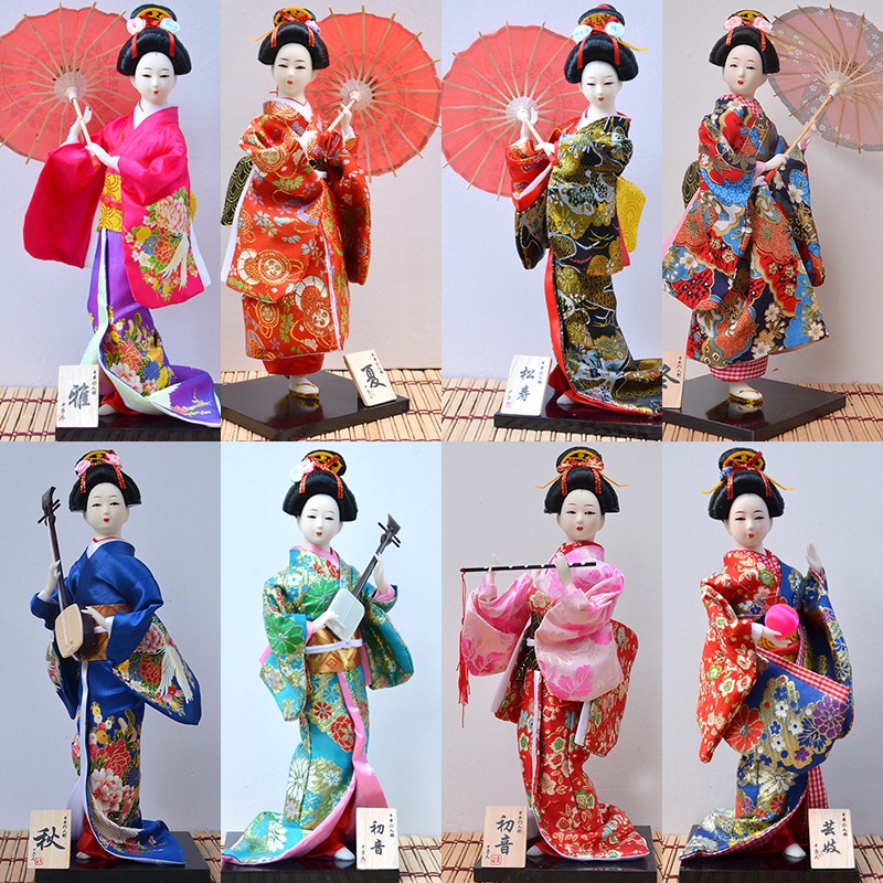 12英寸餐廳裝飾藝妓日本娃娃和服娃娃Juan日本裝飾品家居禮品