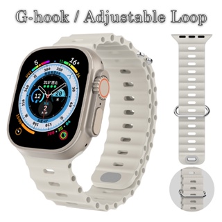 可調節環海洋錶帶錶帶兼容 Apple Watch 49 毫米 45 毫米 41 毫米智能手錶 44 毫米 38 毫米 4
