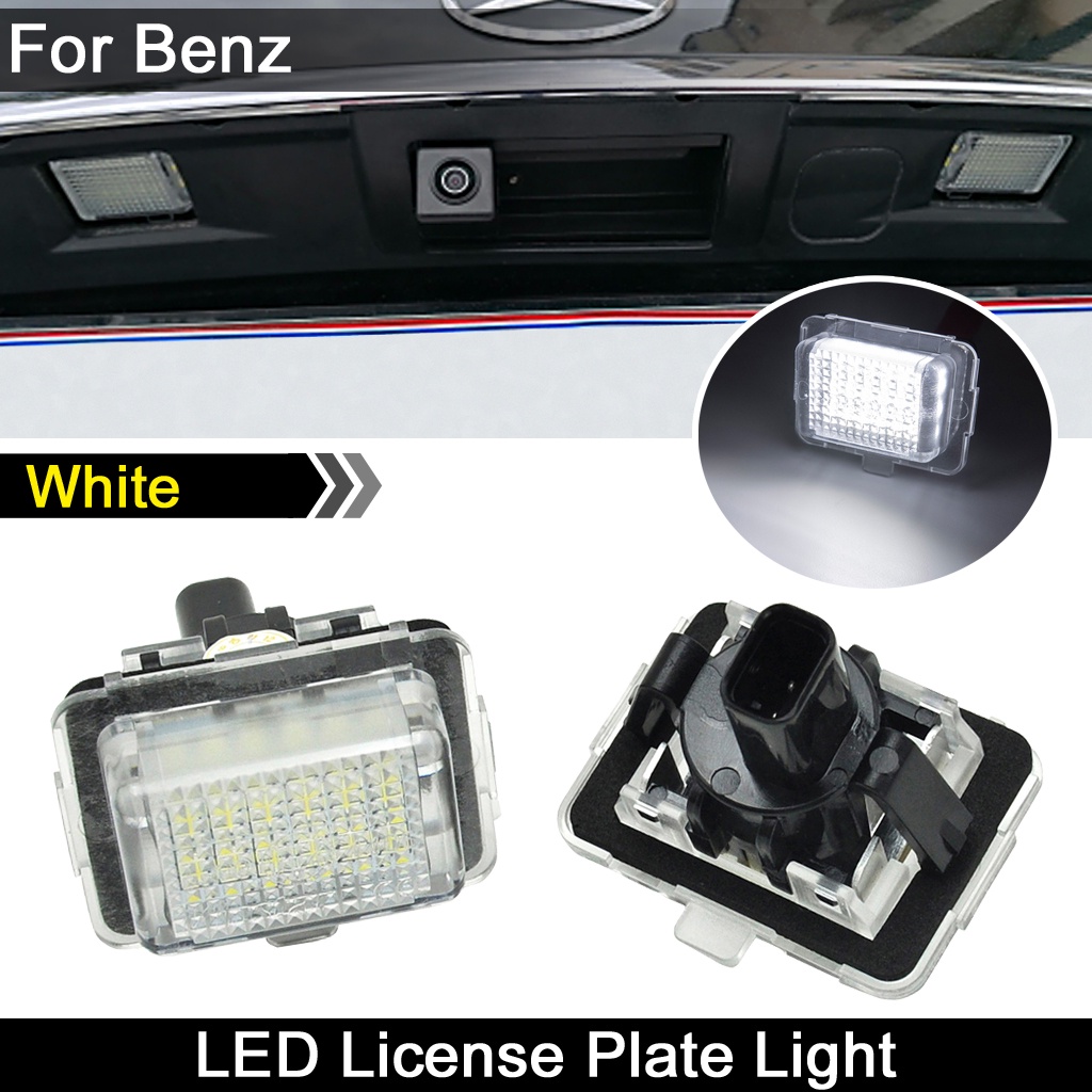 2 件 LED 牌照燈牌照燈適用於奔馳 C-CLASS W204 W205 W216 W218 E-CLASS W212