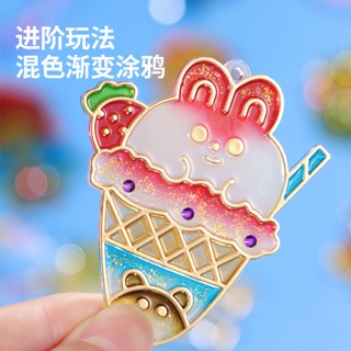 【全網最低價】臺灣出貨兒童免烤膠畫無毒手工diy塗鴉畫畫串珠倫女孩玩具堡水晶萌輪寶畫6