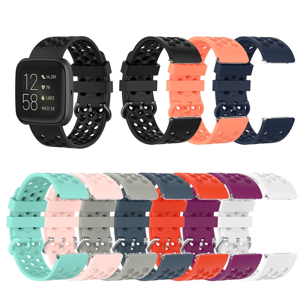 Fitbit Versa Lite 腕帶智能手錶替換錶帶錶帶 2 Versa SE 錶帶透氣運動手鍊