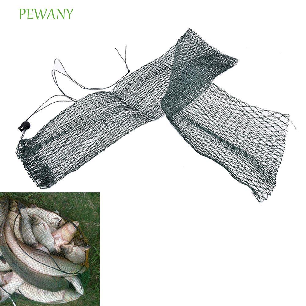 PEWANY 漁網長1米平底束口浸漂蝦網尼龍釣具可折疊魚餌陷阱
