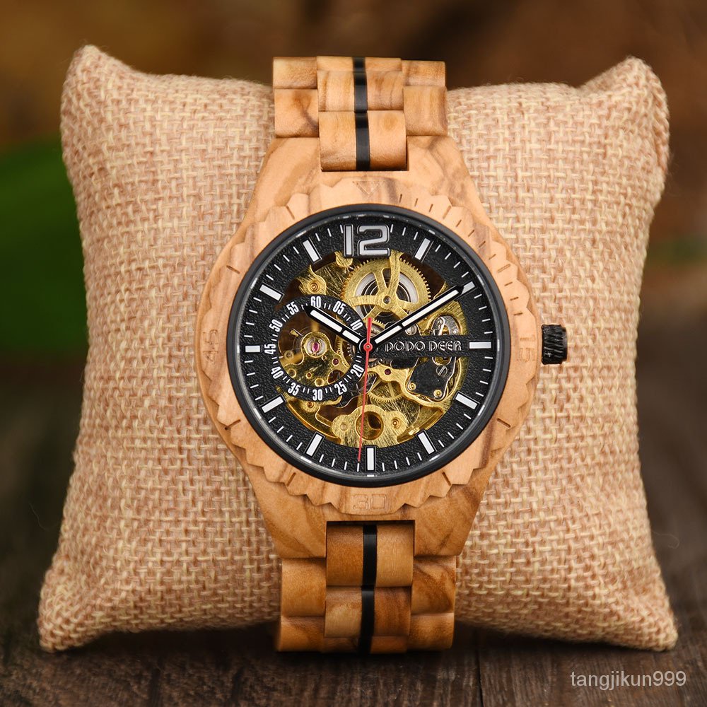 [當日出貨] DODO DEER 全自動木頭機械錶爆款wood watch木表 3K6Q