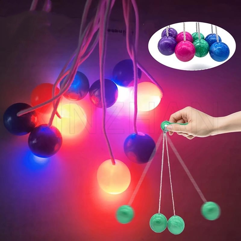 Click Clackers 發光在兒童和成人的黑珠中 / LED 抗壓球玩具 / 觸摸燈球玩具 / Click Cla