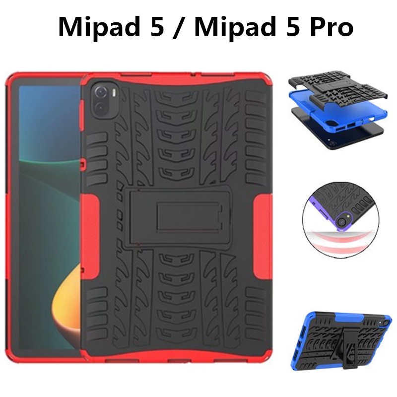 小米 Pad 5 MiPad 5 Pro 11 英寸裝甲 Coque 折疊支架保護套, 適用於小米 Mi Pad 5 P