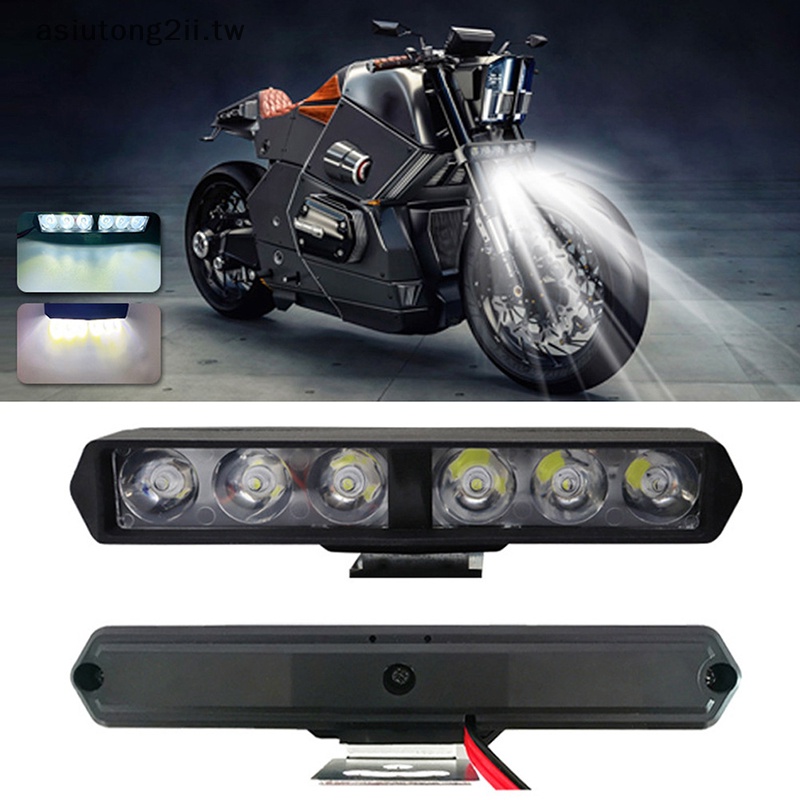 [asiutong2ii] 6led 摩托車頭燈射燈電動車踏板車摩托車改裝燈泡閃光燈 [TW]