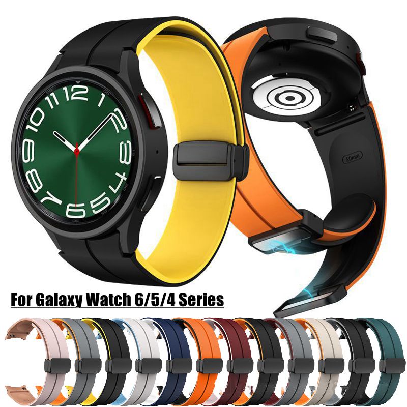 SAMSUNG 三星 Galaxy Watch 6 5 47mm 47mm 5 Pro 45mm 矽膠錶帶三星 Gala