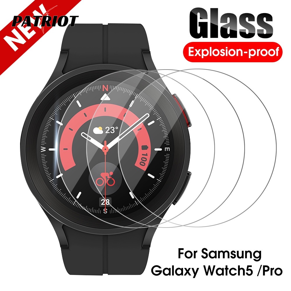 SAMSUNG [PATRIO] 鋼化玻璃兼容三星 Galaxy Watch 5 Pro 薄膜屏幕保護膜智能手錶配件
