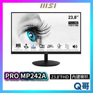 MSI 微星 PRO MP242A 24吋 IPS面板 商務螢幕 護眼 平面 液晶螢幕 電腦螢幕 顯示器 MSI489