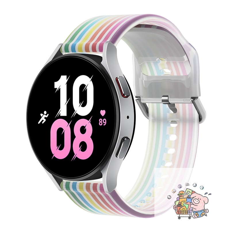 適用 三星 galaxy watch 5 pro智能手錶帶 watch4  46/42mm運動錶帶 透明款錶帶