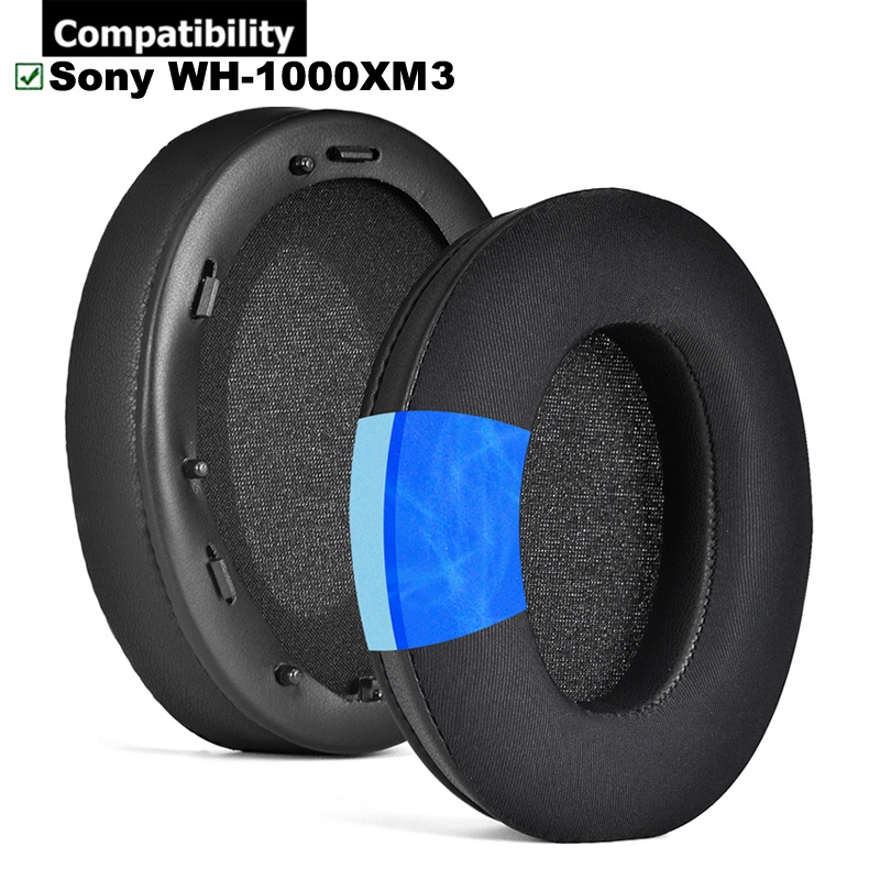 1 對冷卻凝膠耳墊適用於索尼 WH-1000XM3 WH 1000XM3 耳機耳墊墊海綿耳機耳罩
