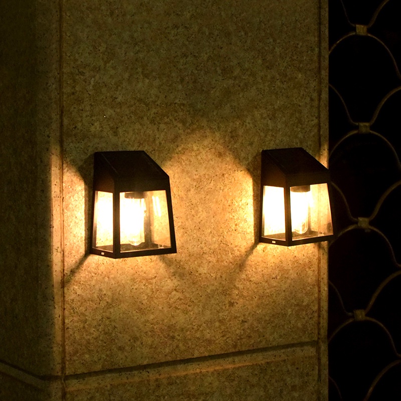 太陽能壁燈 花園庭院燈 戶外裝飾燈 室外裝飾圍牆燈 防水鎢絲壁燈 籬笆燈 樓梯燈 景觀燈 墻壁燈 感應燈