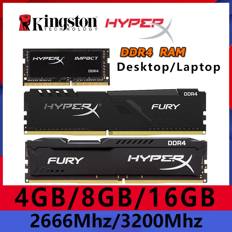 金士頓 HyperX DDR4 RAM 4g/8g/16g 2666Mhz 3200MHz DIMM RAM 適用於筆記