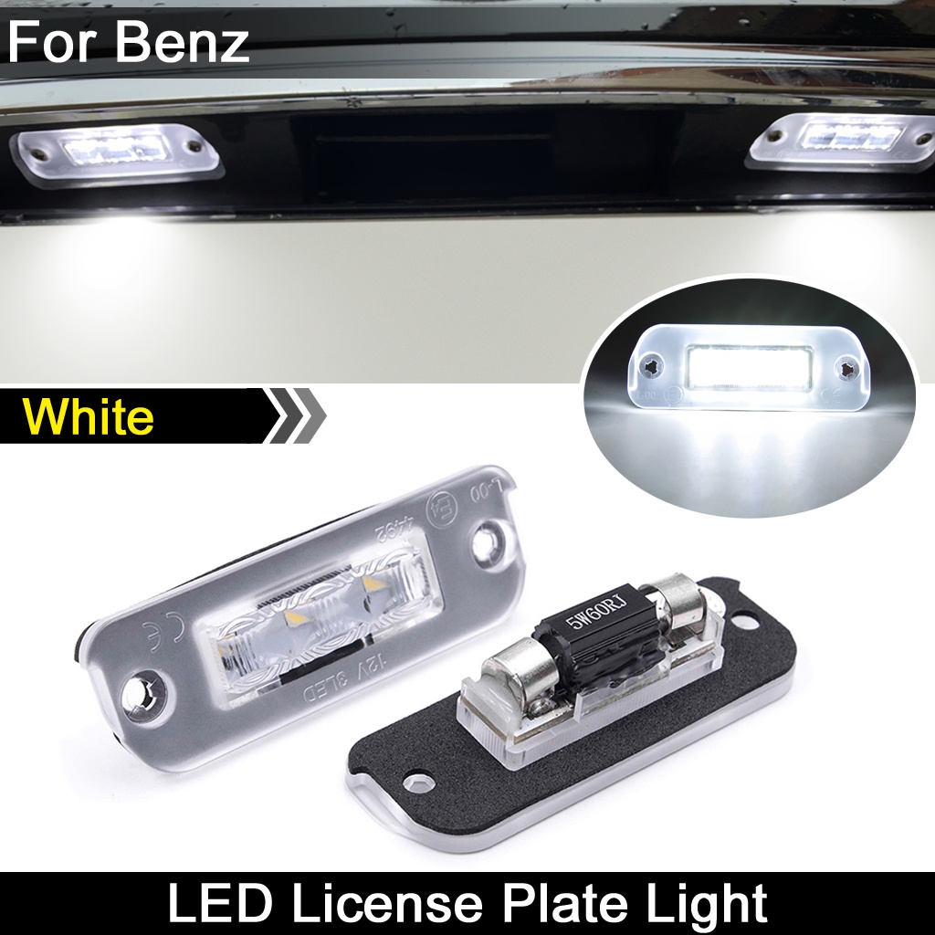 2 件裝汽車後白色 LED 牌照燈牌照燈適用於奔馳 R 級 W251 ML 級 W164 GL 級 X164