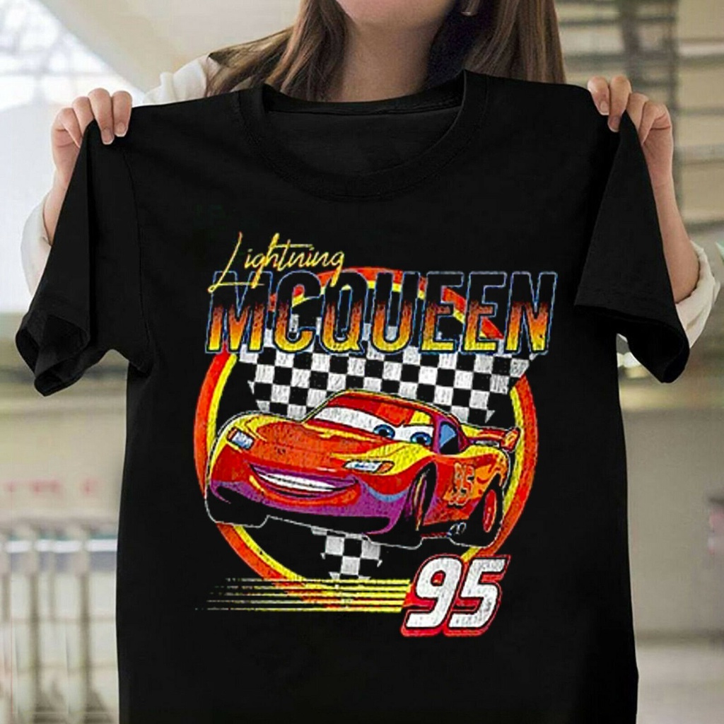 迪士尼 Lightning Mcqueen T 恤 Disney Cars T 恤 Disney Cars 生日上衣 T