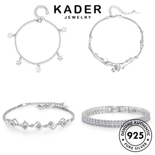 Kader Jewelry 925 女士原創手鍊簡約銀莫桑石鑽石首飾 M054