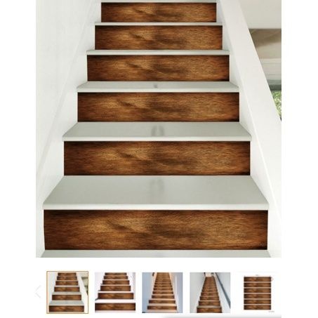 (全新)木紋樓梯貼，簡易貼，地板貼，樓梯貼【0023】