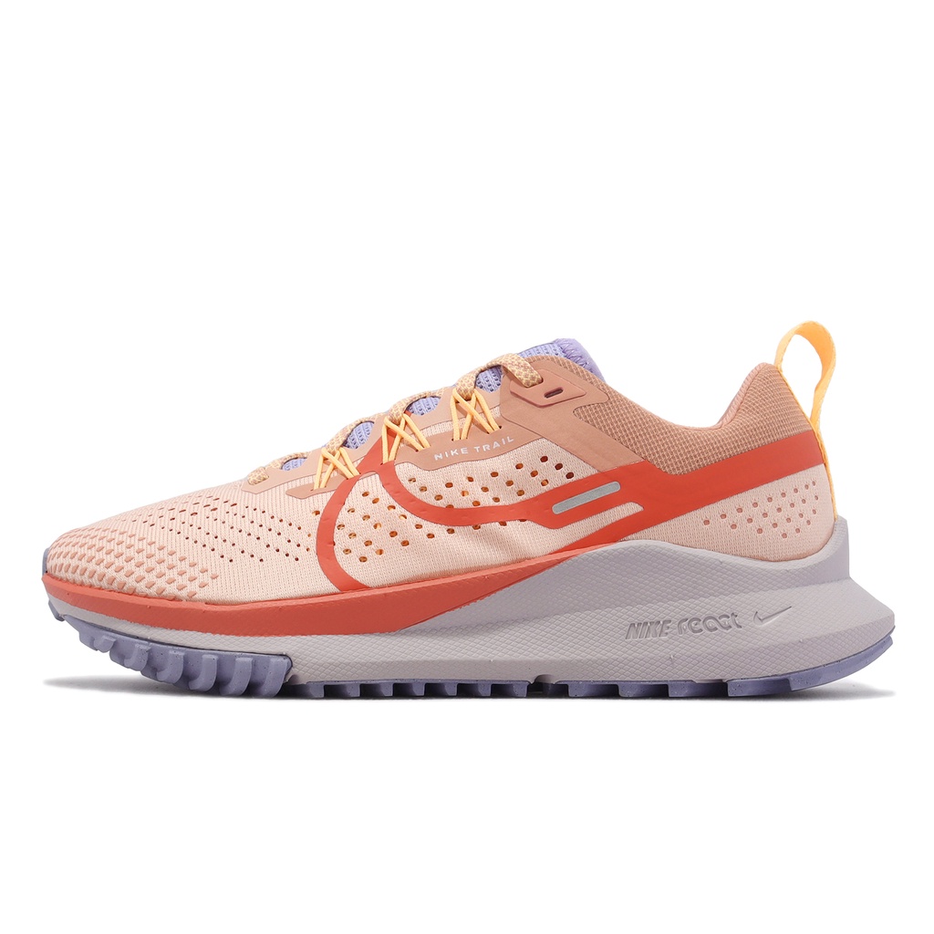 Nike 越野跑鞋 Wmns React Pegasus Trail 4 粉紅 橘 紫 女鞋 DJ6159-800