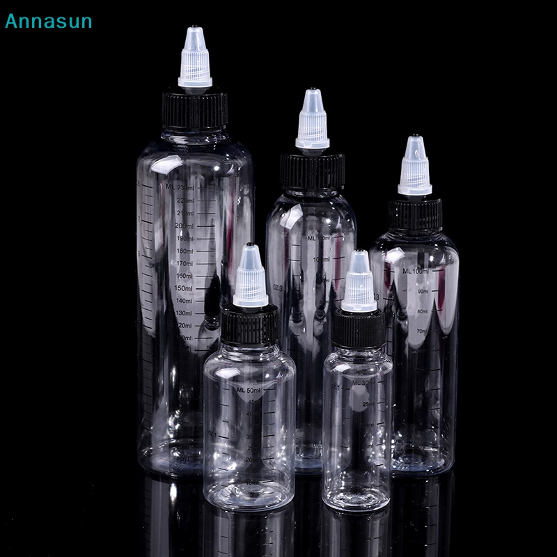 Annasun 30ml-250ml 塑料 PET 液體容量滴管瓶顏料墨水容器 HG