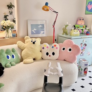 【販售可愛Act cute】 ✨sasa優選✨可愛粉花貓咪小熊抱枕 大抱枕 花朵抱枕 沙發床頭靠墊高檔擺件 抱枕娃娃 生