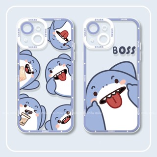 可愛小鯊魚卡通殼iPhone 7 Plus手機殼iPhone 8 Plus XR XS Max保護殼防摔殼矽膠殼學生簡約