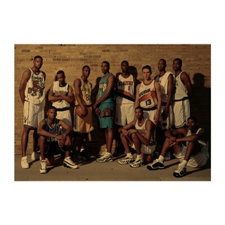【J068】NBA球星97黃金一代 牛皮紙系列 酒吧咖啡館裝飾畫