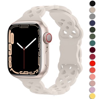 矽膠錶帶錶帶配件手鍊兼容 Apple watch 49mm 44mm 40mm 45mm 41mm 42mm 38mm